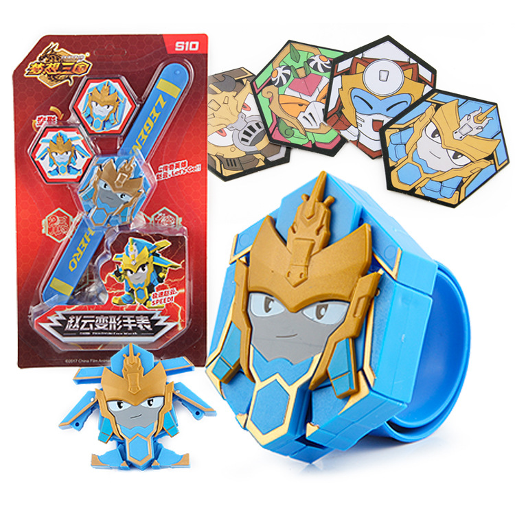 Deformation Watch Silver Version Legendary Hero child toy Cartoon Digital Watch