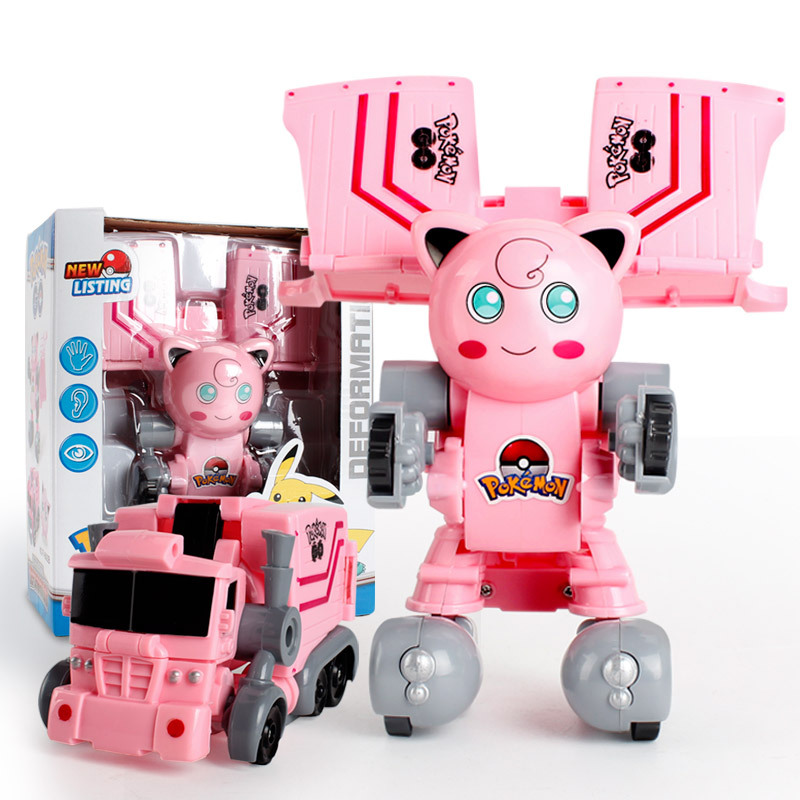Pokemon Deformation Car child toy Pet Elf Deformation Robot Anime Toys