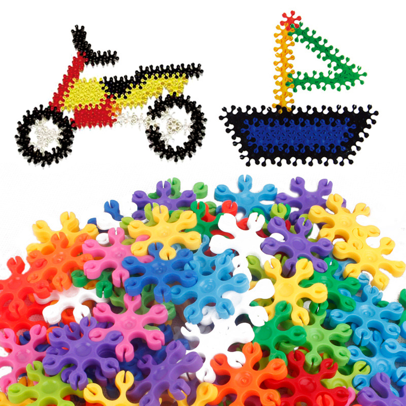 Plastic Fight Interpolation Assemble Child Brain Game Bullet Snowflake Geometric Car Plum Pieces