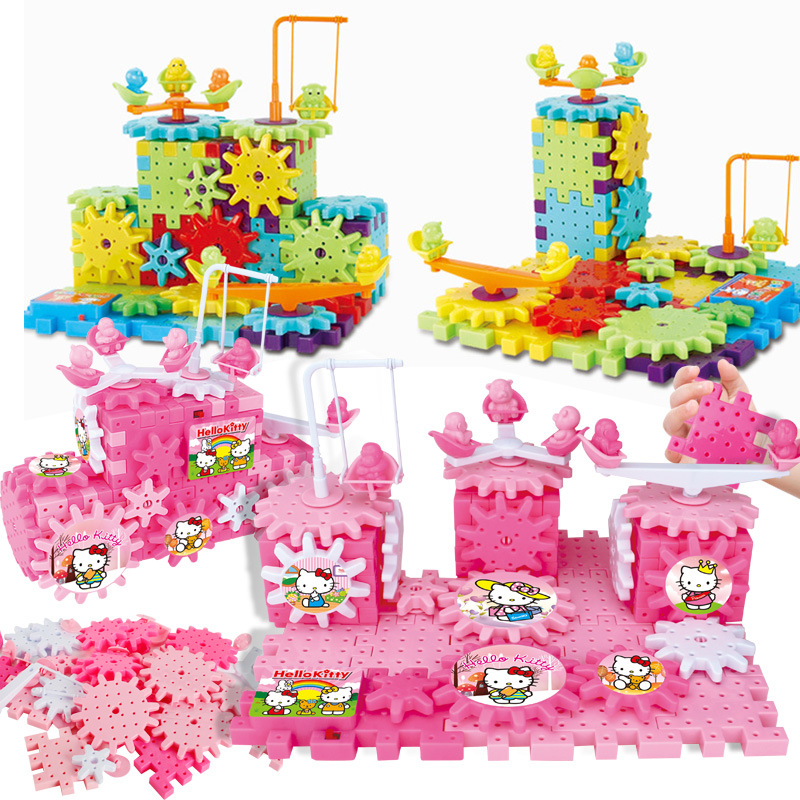 Puzzle Enlightenment toy Plastic Variety Electric Gear Building Blocks Children Assembled