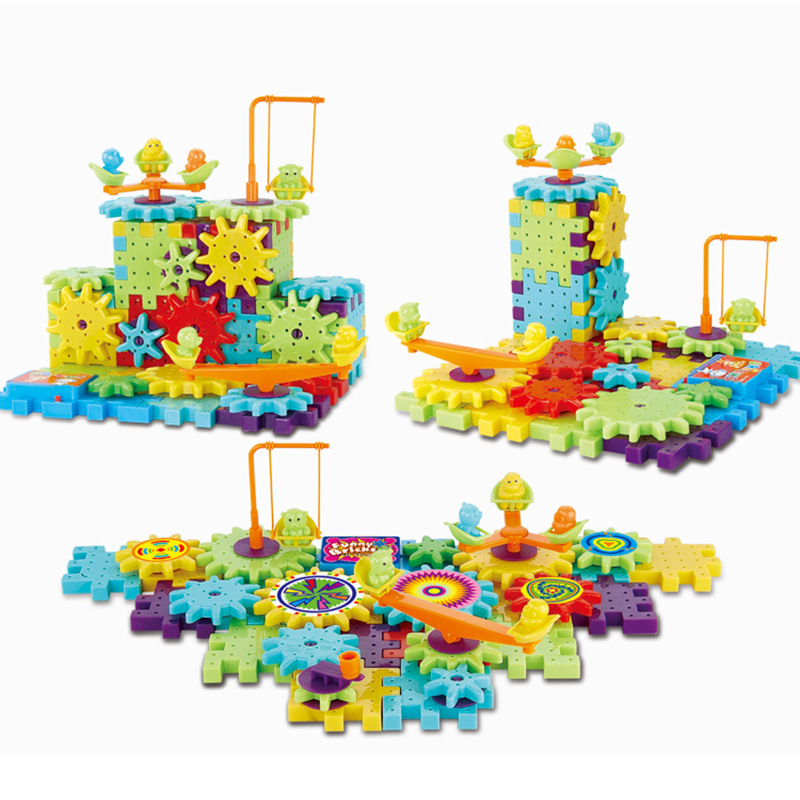 Puzzle Enlightenment toy Plastic Variety Electric Gear Building Blocks Children Assembled