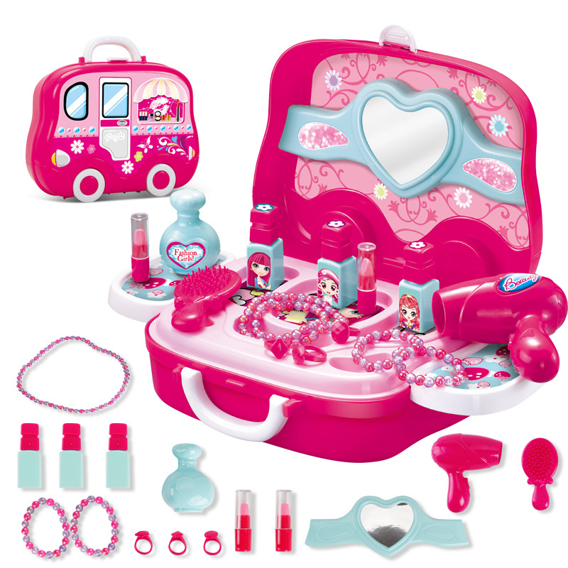 Child Simulation Kitchen Cook Tableware Set toy Travel Suitcase Cook Toy Cooking  Cutlery Set