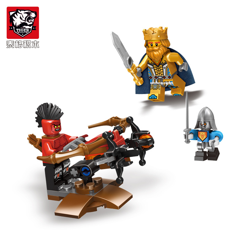 child Puzzle Assemble Building Blocks King Giant Fighter Knights Knights Building Blocks toy