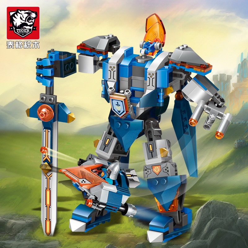 child Puzzle Assemble Building Blocks King Giant Fighter Knights Knights Building Blocks toy
