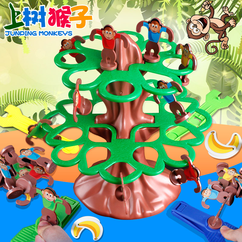 Monkey Go Down Climb the Tree Child Parent-child Brain Game Catapult Table Games