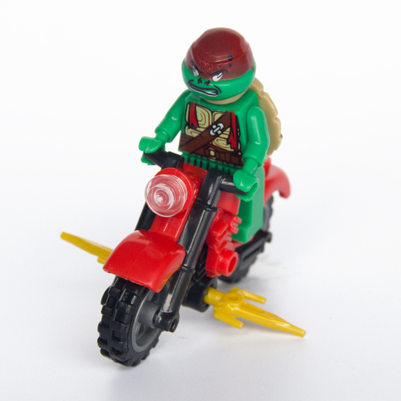 Child plastic Assemble Fight Interpolation Building Blocks Motorcycle knight Ninja Turtles toy