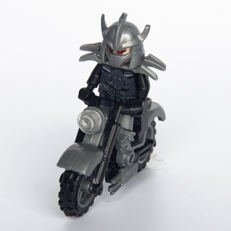 Child plastic Assemble Fight Interpolation Building Blocks Motorcycle knight Ninja Turtles toy