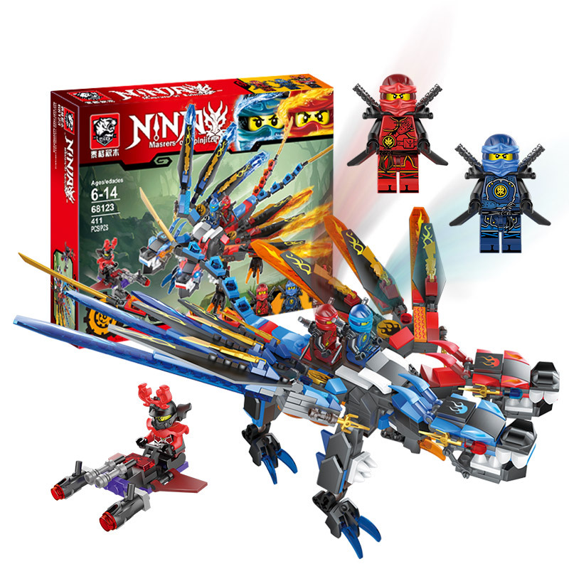 Child Puzzle Assemble Building Blocks Double-headed Dragon Puzzle Building Blocks toy