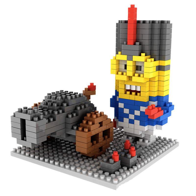 Child Puzzle Fight Interpolation Small Particles Mini Small Yellow People Building Blocks toy