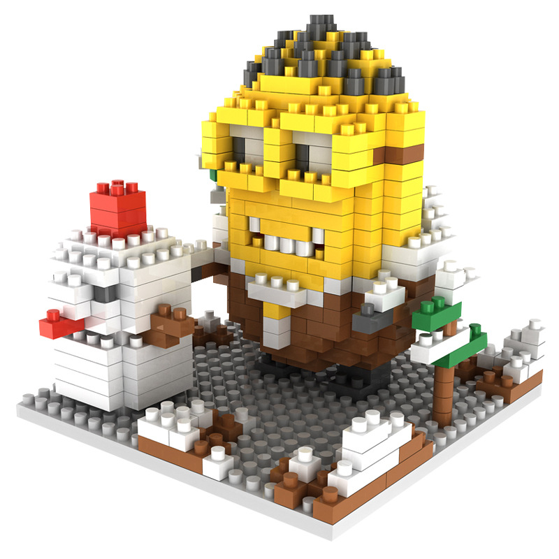 Child Puzzle Fight Interpolation Small Particles Mini Small Yellow People Building Blocks toy