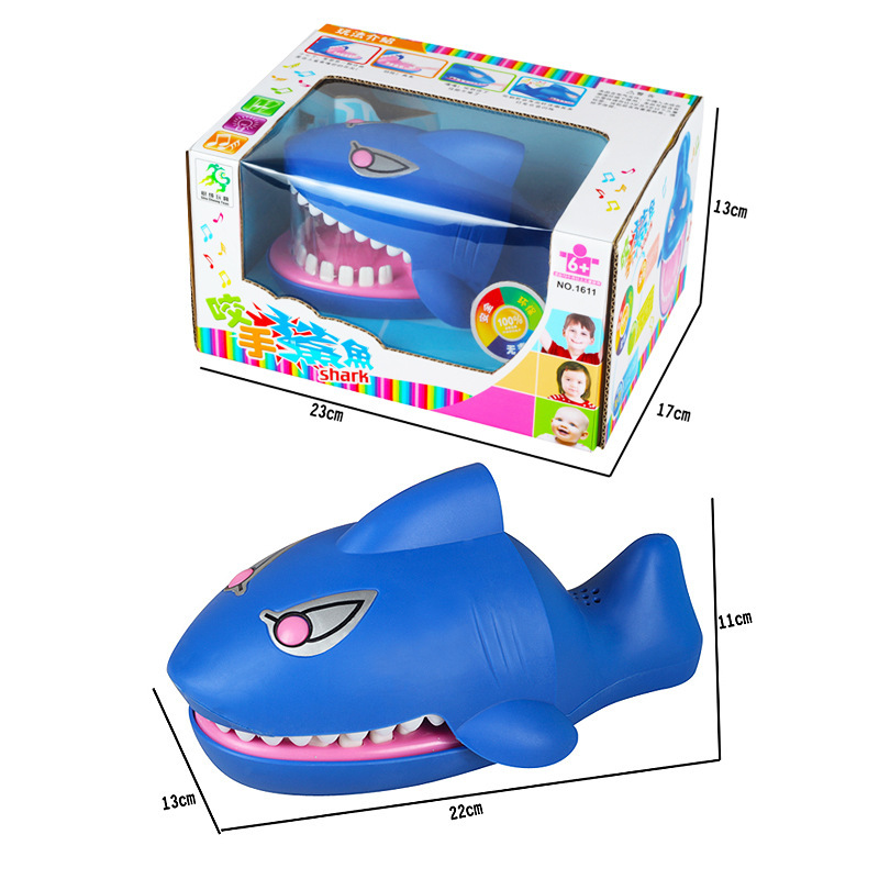 Child Tricky Bite Hand Shark Electric Large Biting your Fingers big Shark Glow Sound Curious toys