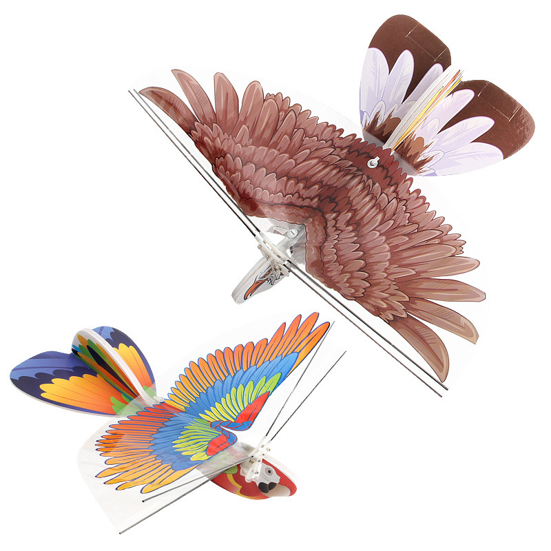 Child DIY Infrared Electric Remote Control Aerial Flying Birds Kite Toy Gliding Eagle Toy