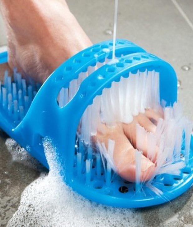Shower Foot Feet Cleaner Scrubber Washer Easy Bath Brush Pumice Stone Massager