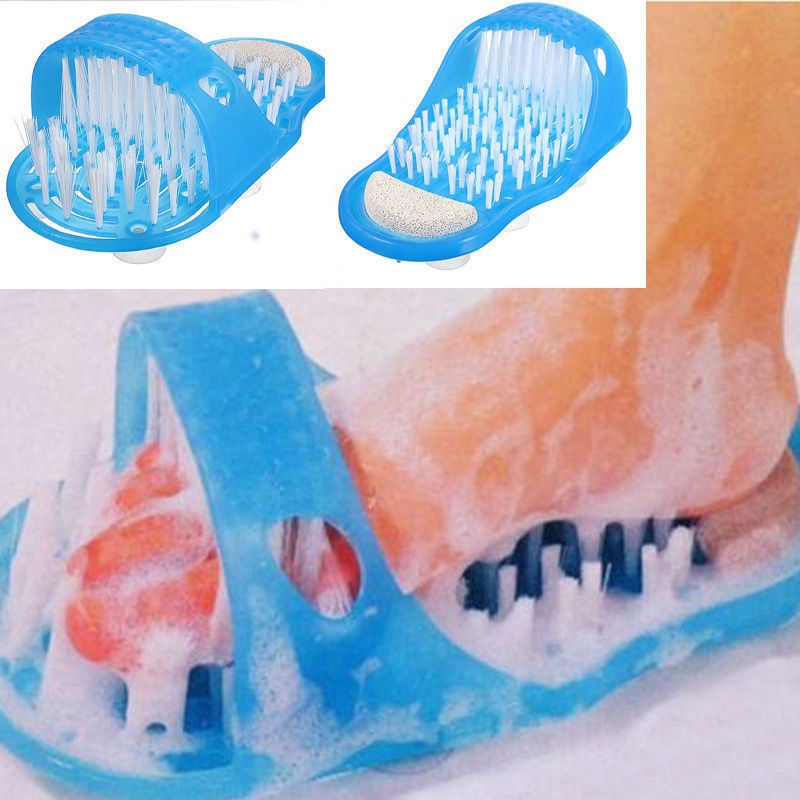 Shower Foot Feet Cleaner Scrubber Washer Easy Bath Brush Pumice Stone Massager