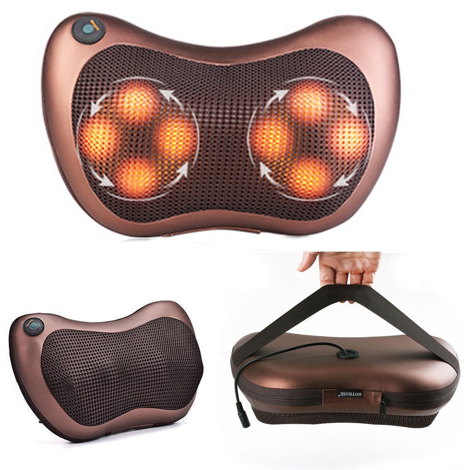 Car Home Massager Electric Lumbar Neck Back Leg Foot Waist Stomach Massage Pillow