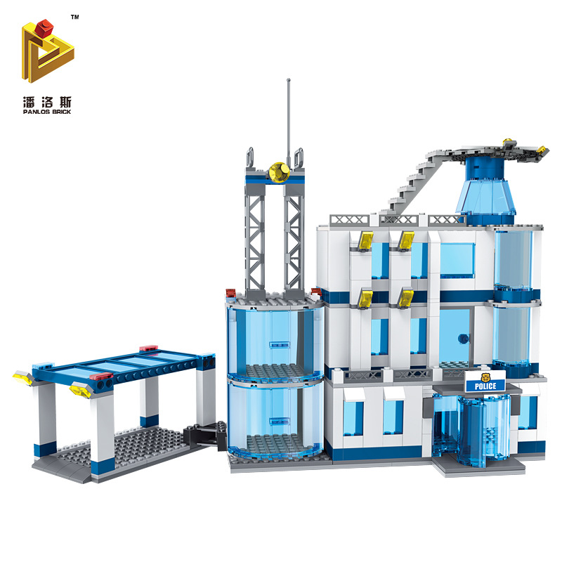 City Policemen Series Large City Scenes Boy Building Blocks Doll Brain Game