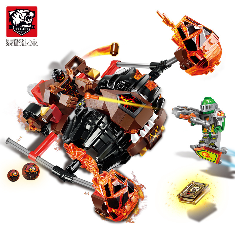Child Yan Yan Magic Handsome Double Mallet Heavy Locomotive Boy Boxed Building Blocks Brain Game