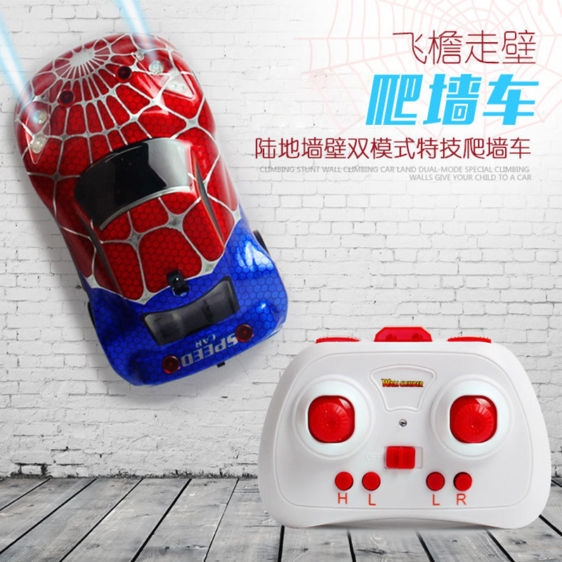 Spiderman Electric Remote Control car Climbing Car Wireless Steering Wheel Remote Control Toy