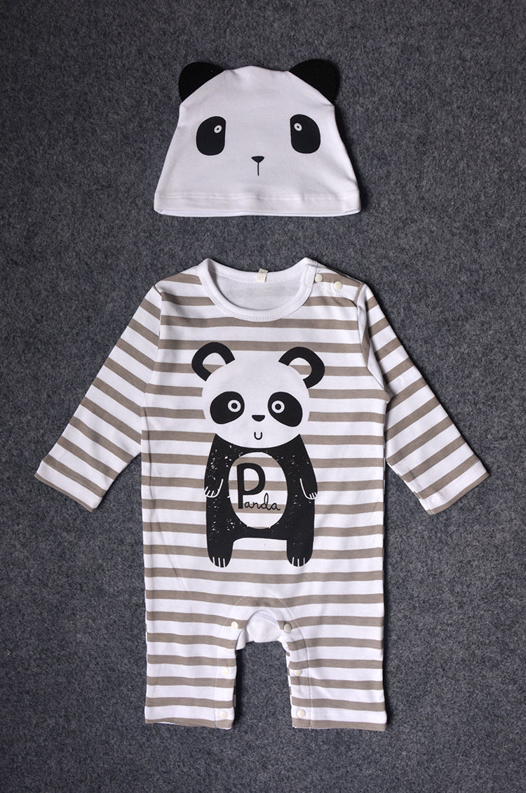 Baby Long Sleeves Romper Cotton Cartoon Animal Tiger Set Siamese Clothing Clothing Children's Wear
