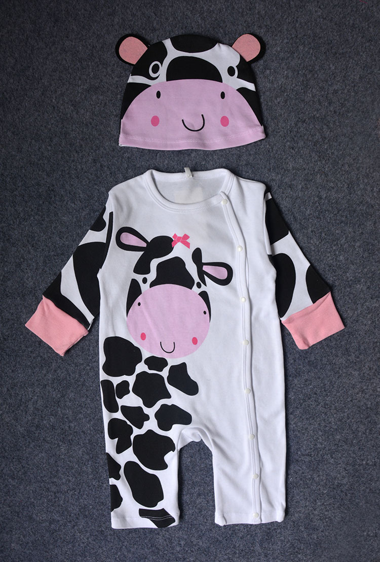 Baby Long Sleeves Romper Cotton Cartoon Animal Tiger Set Siamese Clothing Clothing Children's Wear
