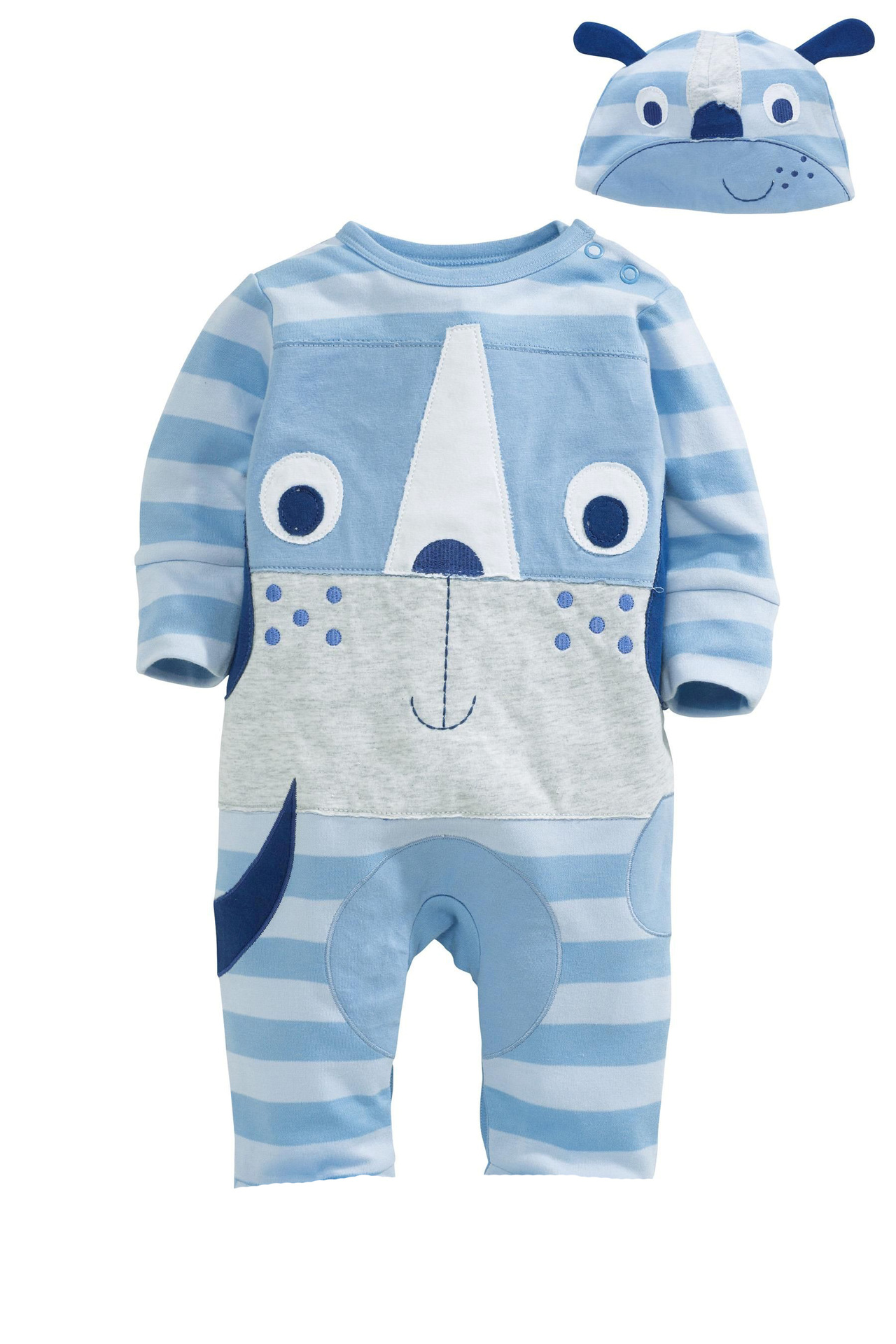 Fashion Cartoon Animal Fox Baby Romper Jumpsuit Climb Clothes Hat Set Clothing