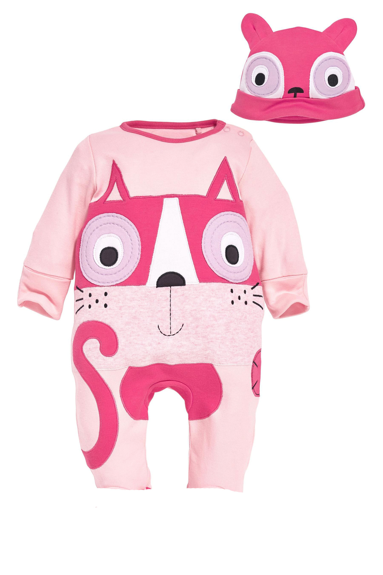 Fashion Cartoon Animal Fox Baby Romper Jumpsuit Climb Clothes Hat Set Clothing