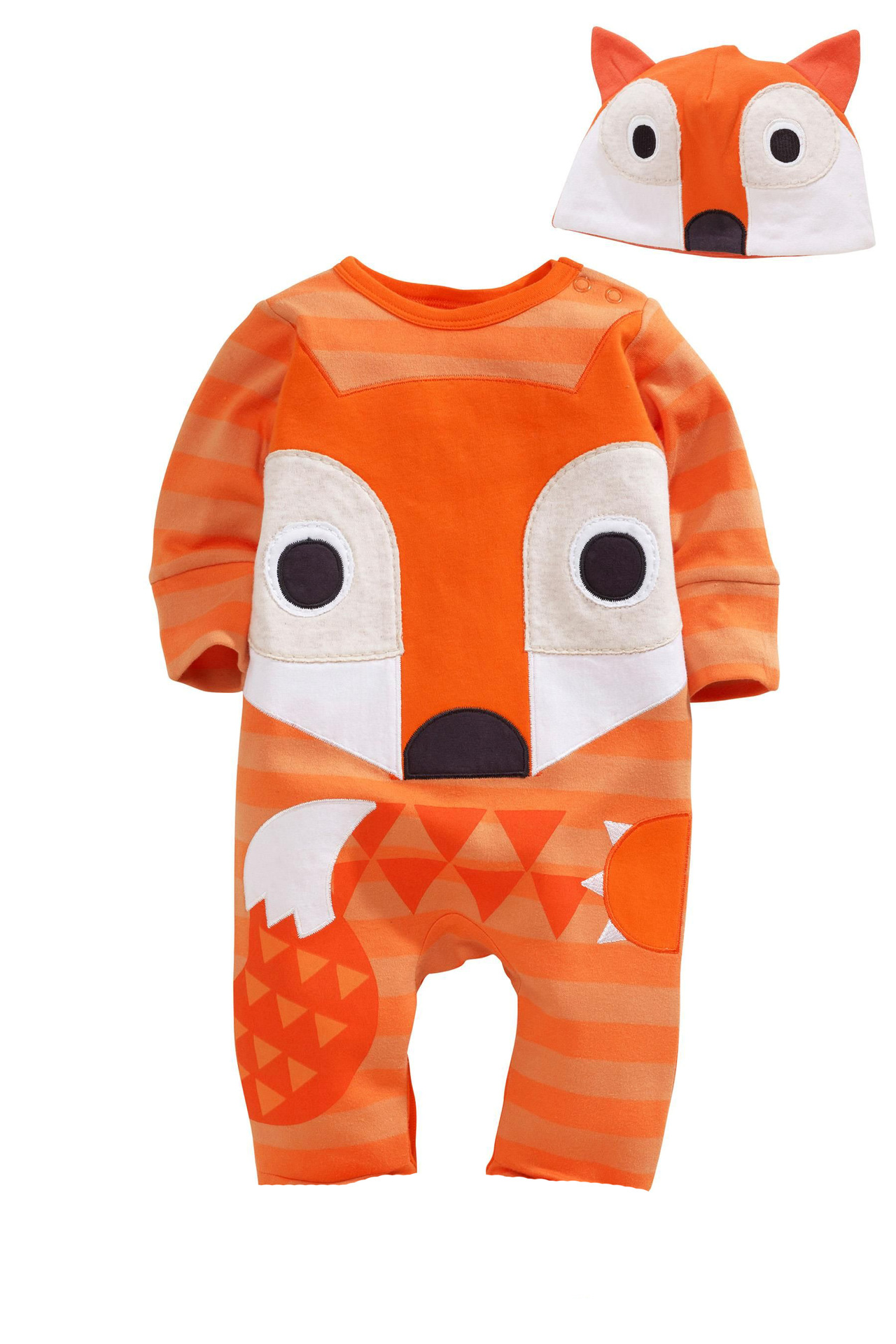 Fashion Cartoon Animal Fox Baby Romper Jumpsuit Climb Clothes Hat Set Clothing