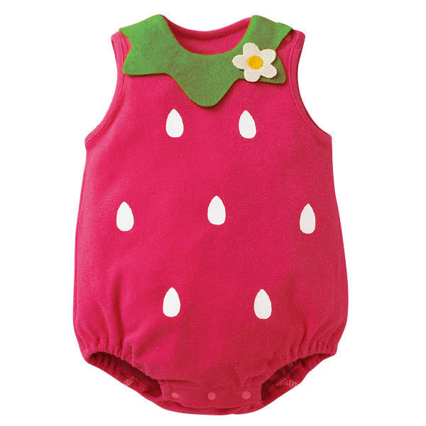 Fashion baby Cartoon Watermelon Triangle Romper Climb Clothes One Body Clothes Child Children's Wear
