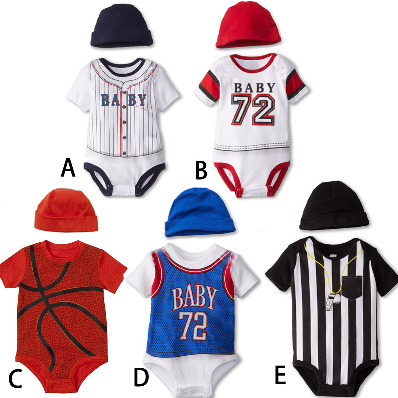 Western Style Child Boy Baseball Basketball Movement Hats Climb Clothes Siamese Clothing