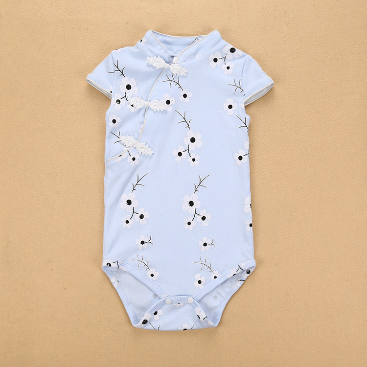 Chinese Style Baby Clothing folk-custom Cheongsam One Body Romper Cotton Baby Clothes
