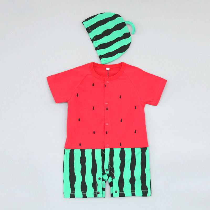 Western Style Fashion Child Short Sleeve Romper Set Jumpsuit Clothing