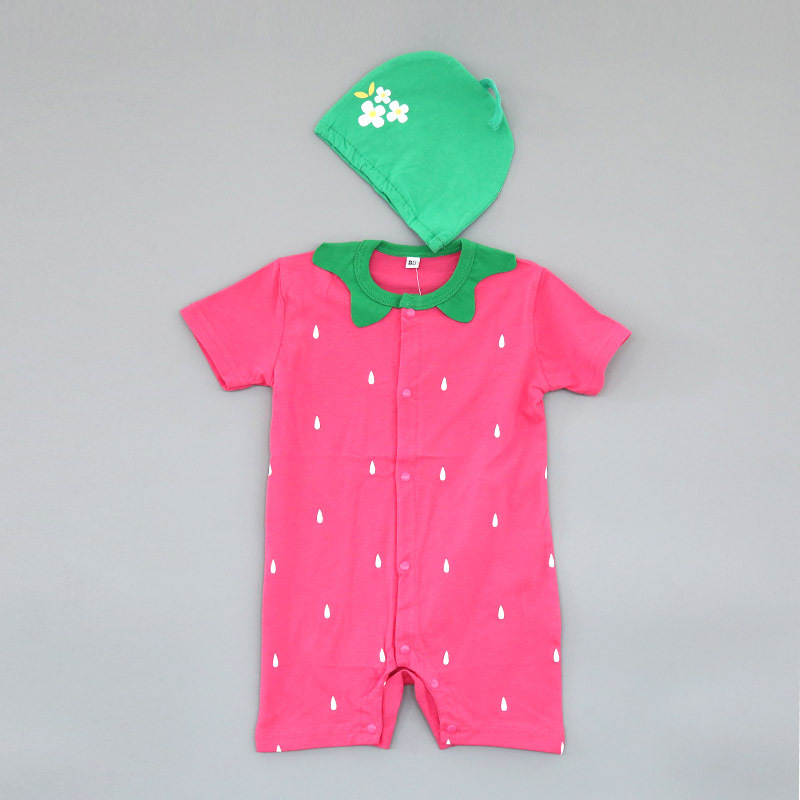 Western Style Fashion Child Short Sleeve Romper Set Jumpsuit Clothing