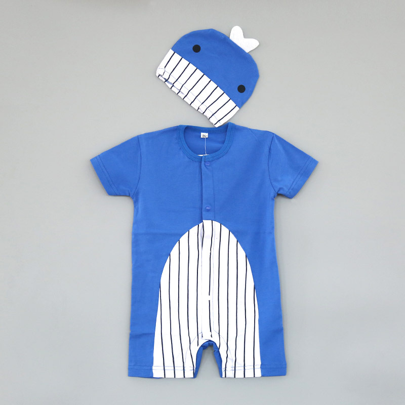 Western Style Fashion Child Short Sleeve Romper Set Jumpsuit Clothing