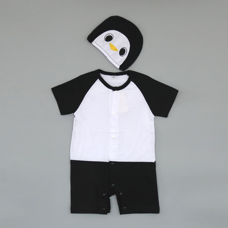 Western Style Fashion Child Short Sleeve Romper Set Jumpsuit Clothing