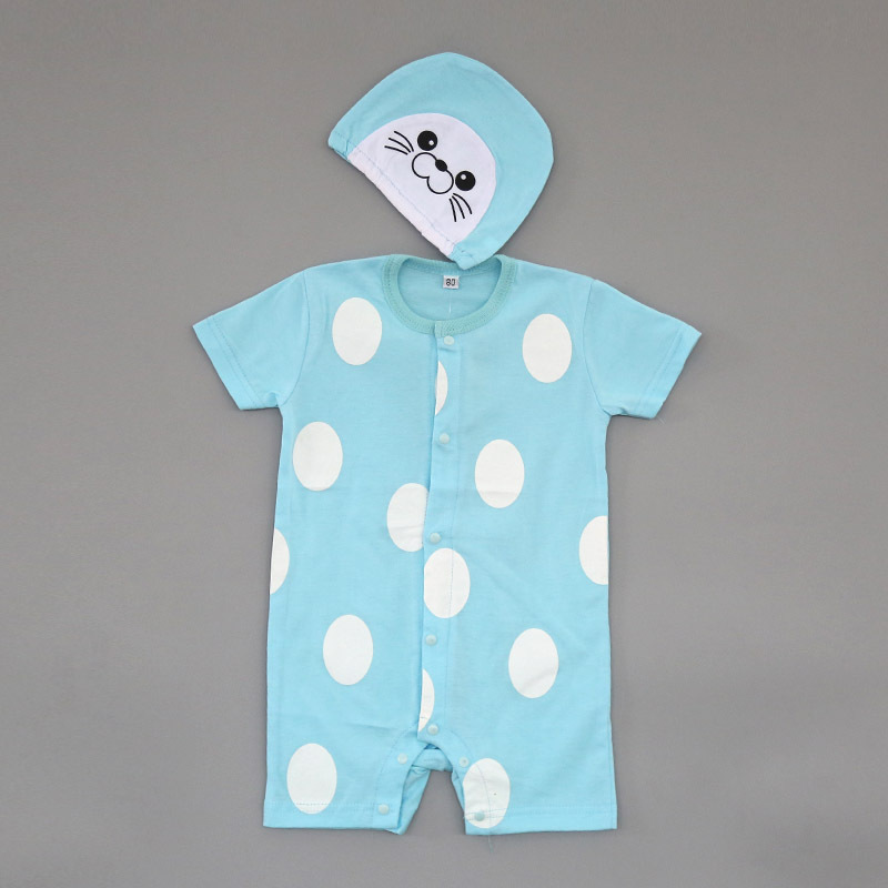 Western Style Fashion Child Short Sleeve Romper Set Jumpsuit Clothing