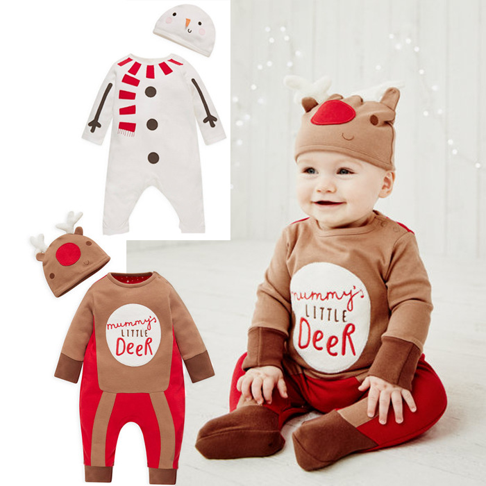 Western Style Boy baby Clothing Romper Long Sleeves Christmas Baby Clothes Siamese Clothing