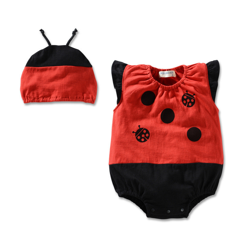 Baby Fashion Cartoon Triangle Romper Climb Clothes Siamese Clothing Hat Child Clothing