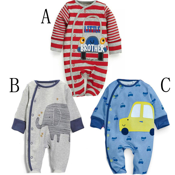 Western Style Baby Long Sleeves Baby Romper Siamese Clothing Climb Clothes Printing Baby Clothing