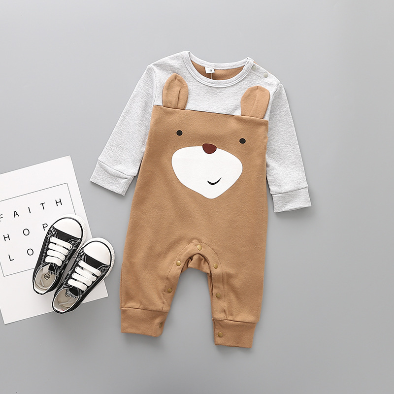 Western Style Fashion Romper Climb Clothes Long Sleeves Cotton Jumpsuit Baby Clothing