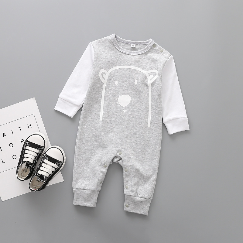 Western Style Fashion Romper Climb Clothes Long Sleeves Cotton Jumpsuit Baby Clothing