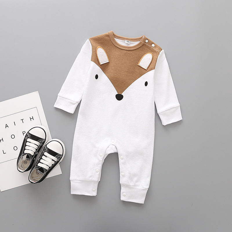 Western Style Fashion Romper Climb Clothes Long Sleeves Cotton Jumpsuit Baby Clothing