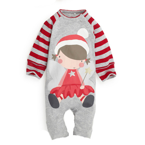 Western Style Baby Clothing Romper Cotton Christmas Long Sleeves Siamese Clothing