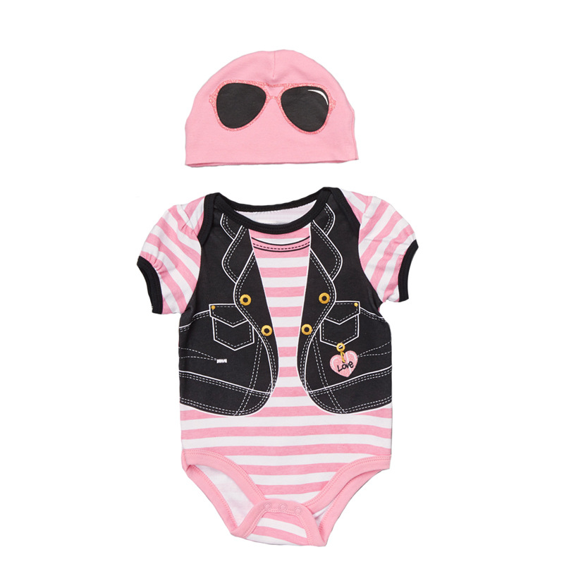 Baby Lovely Cartoon Triangle Romper Siamese Clothing Set Child Clothing Children's Wear