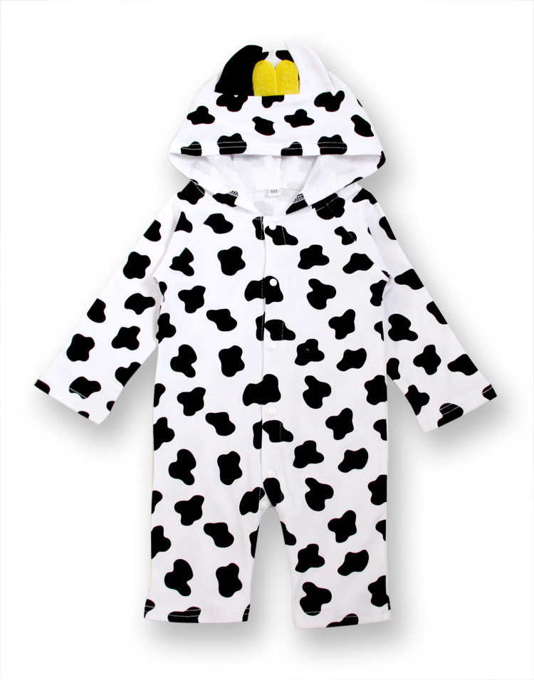 Baby Clothing Animal Printing Climb Hooded Siamese Clothing Baby Long Sleeves Romper