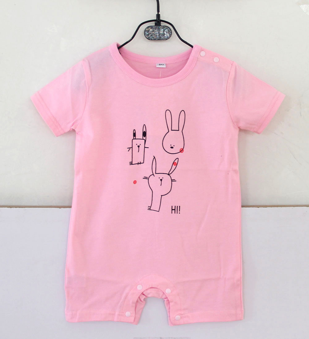 Western Style Child Short Sleeve Cotton Romper Climb Clothes Jumpsuit Trend Clothing