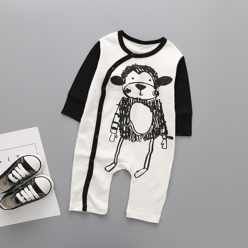 Western style baby clothing Romper Long sleeves Cotton Newborns Jumpsuit