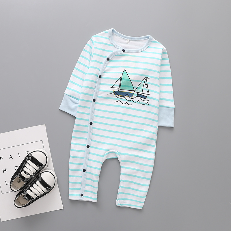 Western style baby clothing Romper Long sleeves Cotton Newborns Jumpsuit