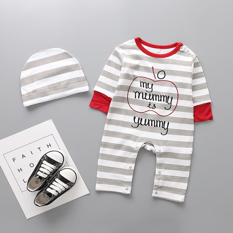 Western Style Baby Long Sleeves Lovely Baby Clothing Romper Long Sleeves Cotton Pentagram Clothing