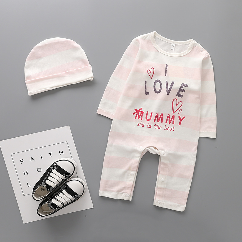 Western Style Baby Long Sleeves Lovely Baby Clothing Romper Long Sleeves Cotton Pentagram Clothing