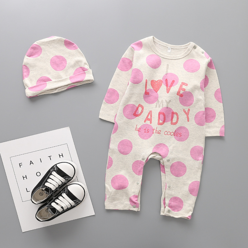 Western Style Baby Long Sleeves Lovely Baby Clothing Romper Long Sleeves Cotton Pentagram Clothing